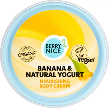 Питательный крем для тела Berry Nice Banana & Natural Yogurt Nourishing Body Cream Банан и йогурт 250 мл (4745010333576)