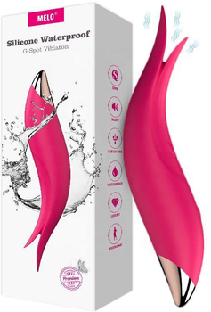 Вибратор Melo Licking Vibrator со стимуляцией клитора и сосков Розовый (2025270024222)
