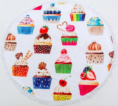 Пляжний рушник MirSon №5059 Summer Time Muffins 150x150 см