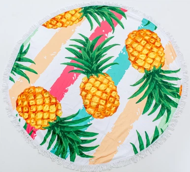 Пляжний рушник MirSon №5060 Summer Time Pineapple 150x150 см