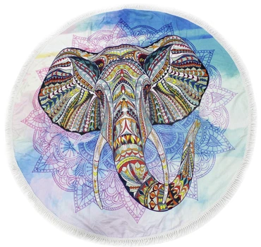 Пляжний рушник MirSon №5080 Summer Time Elephant 150x150 см (2200003947892)