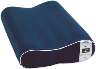 Подушка ортопедична MirSon №6090 Noble stripe Blue sea 49х32х10.5 (2200003262445)