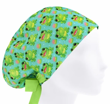 Медицинская шапочка женская HeadwearUniverse универсальная принт Лягушата