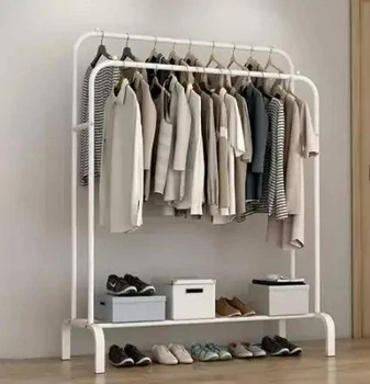 Двойная стойка Double A Double floor Hanger Вешалка для одежды с полкой для обуви 110x54 см (42343)