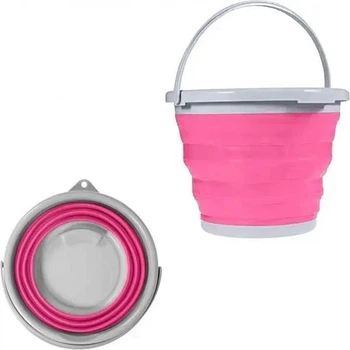 Туристическое складное ведро Lima Collapsible Bucket 10 л Розовое (42282)
