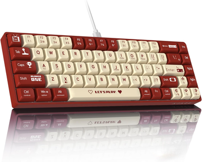 Клавіатура AJAZZ AK680 Wired Blue Switches Christmas Red ENG
