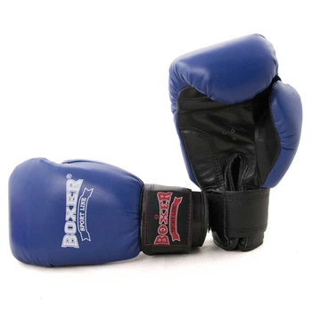 Боксерские перчатки кожаные с печатью ФБУ Boxer Profi 12 унций (bx-0041)