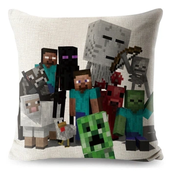 Декоративная подушка для геймера Generic Minecraft Майнкрафт, 45х45 см Принт 535