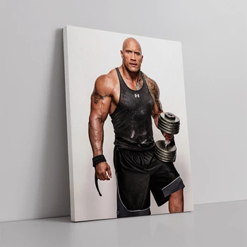 Интерьерная картина Дуэйн Джонсон, Скала, Dwayne Johnson, The Rock, 42×30 см (id0054)