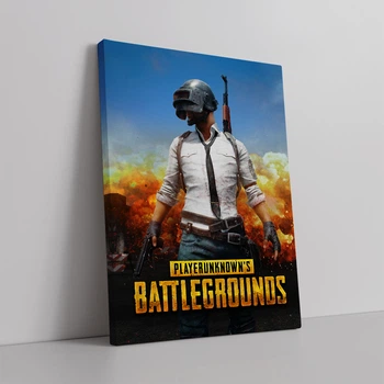 Інтер'єрна картина ПУБГ, гравець у шоломі та краватці, PUBG, Playerunknown's Battlegrounds, 42×30 см (id2730)
