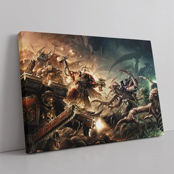 Интерьерная картина Вархаммер 40000, Тираниды и Ультрамарины, Warhammer 40000, 30×42 см (id1318)