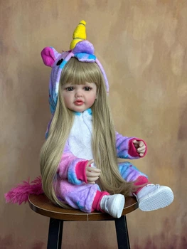 Реалістична лялька Реборн BZ Doll Кінді 55 Біла см. Можна купати. Reborn з сертифікатом якості