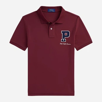 Детское футболка-поло для мальчика Ralph Lauren 770801653 134 см Бордовое (1159829215)