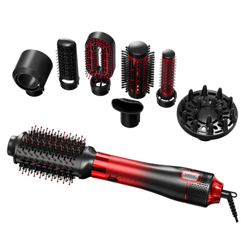 Фен-щетка стайлер VGR 8 в 1 V-488 RED, 8 насадок, 4 режима