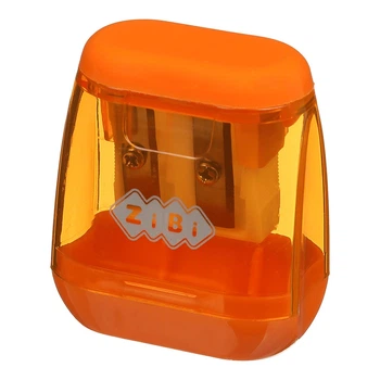 Точилка ZB.5589 COMBI KIDS Line ZiBi, с контейнером, 2 отверстия, пластиковый корпус, Цена за 1 шт (4823078998460) Оранжевый