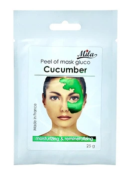 Альгінатна маска Огірок із глюкозою — зволоження / Glucoempreinte cucumber, ТМ Mila, Франція 25 г