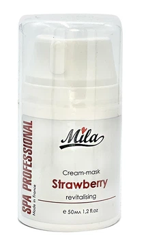Маска кремова з полуницею - ревіталізація і живлення / Revitalising Mask with strawberries, ТМ Mila, Франція, 50ml