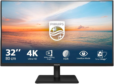 32" Монітор Philips 32E1N1800LA/00 (UHD, VA, 60Hz, 2xHDMI, DP)