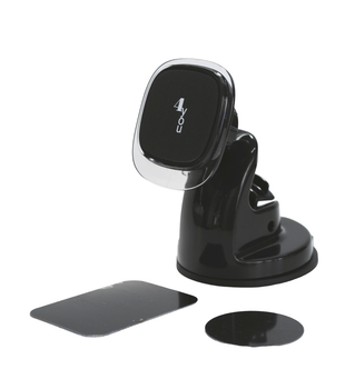 Держатель для телефона в авто Holder 4you GL9 Black (присоска, прозр часть, компактный, мощный магнит 360°)