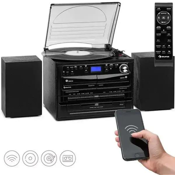Музичний центр, стереосистема вініловий програвач Auna 388-DAB