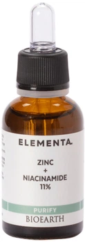 Сыворотка Bioearth Elementa Purif Zinc + Niacinamide 11% очищающая 30 мл (8029182013808)