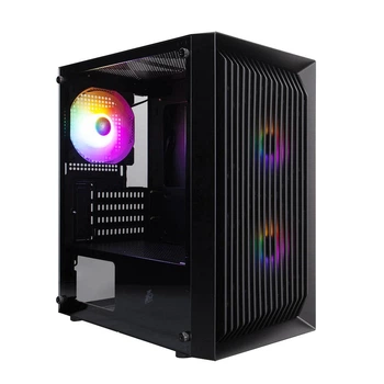Корпус 1stPlayer BS-2-BK-3F1 Black без БП (BS-2-BK-3F1)