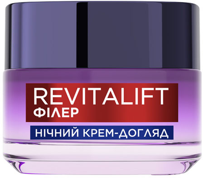 Ночной антивозрастной крем-уход L'Oreal Paris Revitalift Filler Восстановление утраченного объема кожи лица 50 мл (3600524000325)
