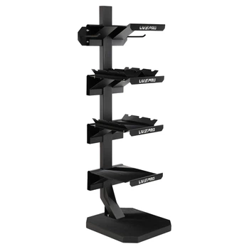 Стеллаж модульный для инвентаря кроссфит LiveUp LP8875 STORAGE RACK (металл, р-р 55x60x180см, черный)