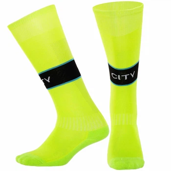 Гетри дитячі із символікою футбольного клубу SPOINT MANCHESTER CITY AWAY 2025 ETM2519-MC2 (розмір 34-38, салатовий)