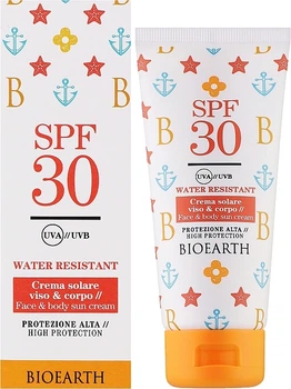Сонцезахисний крем для обличчя і тіла Bioearth Sun Love SPF30 100 мл (8029182014478)