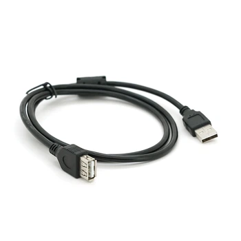 Удлинитель USB 2.0 AM/AF 1 m черный с ферритом