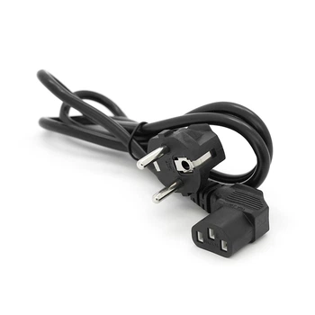 Кабель живлення Schuko кутовий PC-186A CEE7/7-C13, 1.2M, 0.75mm, євровилка під 90 градусів, OEM Q25/300
