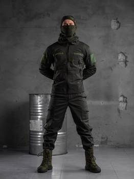 Тактический костюм SoftShell с влагозащитой и липучками под шевроны Olive XL