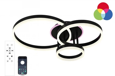 Світильник світлодіодний стельовий LUMINARIA GENNY ROUND RGB 80W 4R BLACK