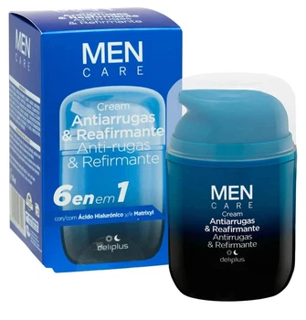 Мужской крем против морщин для лица 6 в 1 Deliplus Men Antiarrugas & Reafirmante, 50 мл