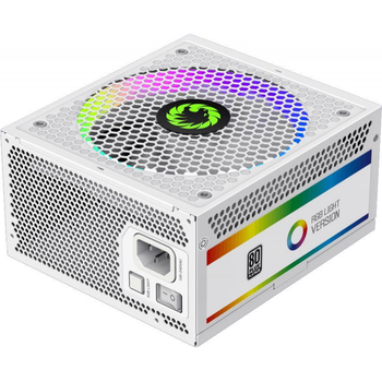 Блок живлення GameMax RGB-1300 1300W ATX 80 Platinum RGB Smart fan 140mm fully modular OVP/UVP/OTP/OCP/OLP/OPP білий