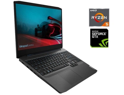 Ігровий ноутбук Lenovo Ideapad Gaming 3 15ARH05 / 15.6" (1920x1080) IPS / AMD Ryzen 5 4600H (6 (12) ядер по 3.0 - 4.0 GHz) / 16 GB DDR4 / 256 GB SSD M.2 + 1000 GB HDD / nVidia GeForce GTX 1650 Ti, 4GB GDDR6, 128-bit / WebCam / Win 11 б/в