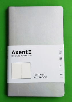Книга записна Axent Partner Soft (8312-34-A), A5-, 125x195 мм, 96 аркушів, крапка, гнучка обкладинка, срібляста