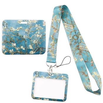 Офісний бейдж на шию Chansin Almond Blossoms Van Gogh Квітучі гілки мигдалю Ван Гог, Горизонтальний (103771091)