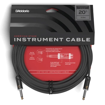 Инструментальный кабель D'Addario American Stage 6m (PW-AMSG-20)