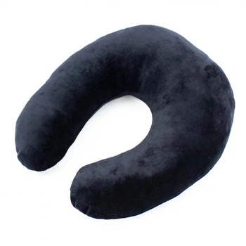 Подушка для подорожей MirSon №8226 Velvet Line 28-0007 Black (2200006200246)