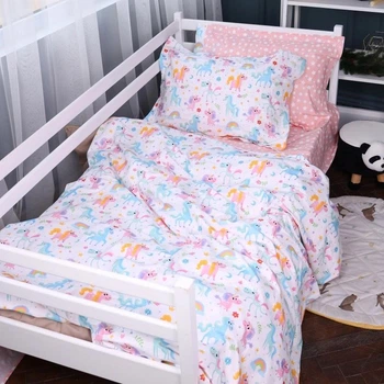 Комплект постільної білизни MirSon сімейний 2 x 143x210 см Line Kids 05 Pony Поплін (2200009715440)