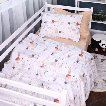 Комплект постільної білизни MirSon сімейний 2 x 160x220 см Line Kids 06 Rabbit Alphabet Поплін (2200009716713)