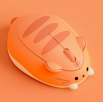 Беспроводная компьютерная мышь AKKO Cat мышка для ноутбука / компьютера в форме кота с 2.4G и DPI 1200, оранжевая (103847559)