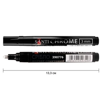 Маркер дзеркальний Santi Chrome 390776 3 мм сріблястий