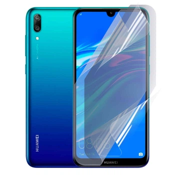 Антишпион приватная плёнка гидрогелевая для смартфона Huawei Y7 Pro 2019 противоударная прозрачная