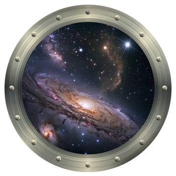 Наклейка интерьерная Космический иллюминатор d20 cм ENTESTORE (art. ILM-8033_SPC)