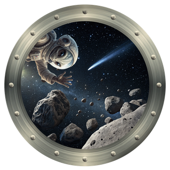 Наклейка интерьерная Космический иллюминатор d20 cм ENTESTORE (art. ILM-8028_SPC)