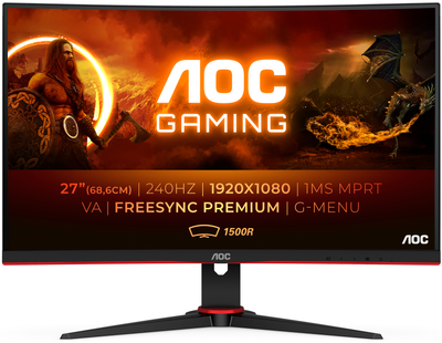 Монітор 27" AOC C27G2ZE Full HD VA 240 Гц Б/В