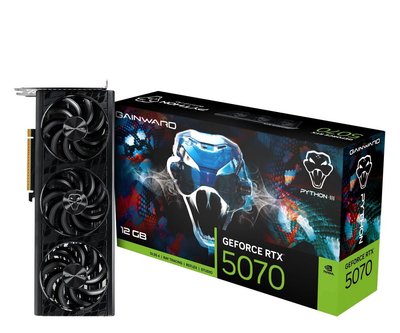Видеокарта Gainward GeForce RTX 5070 Python III 12GB GDDR7 DLSS4 (NE75070019K9-GB2050T) EU